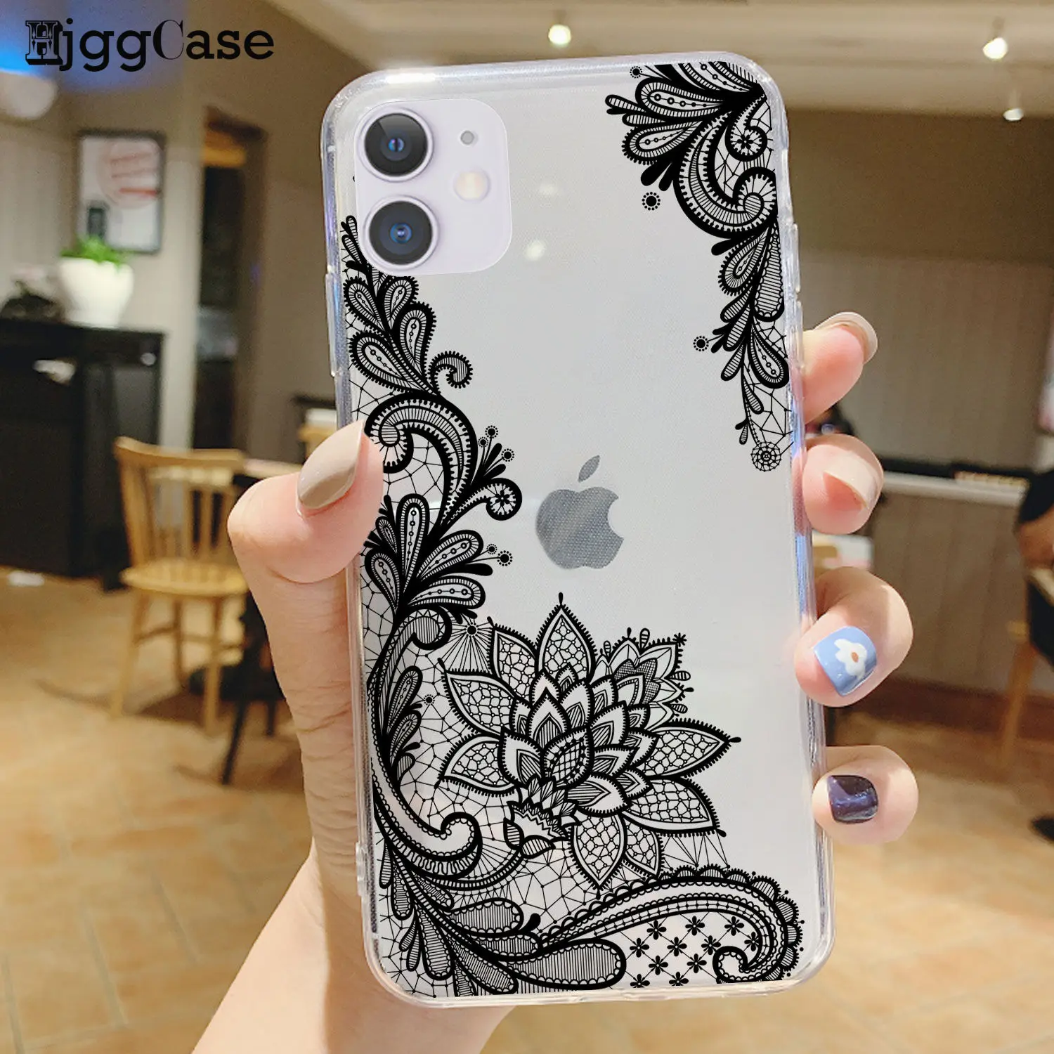 Новинка роскошный черный белый красный кружевной цветок Мягкий силиконовый