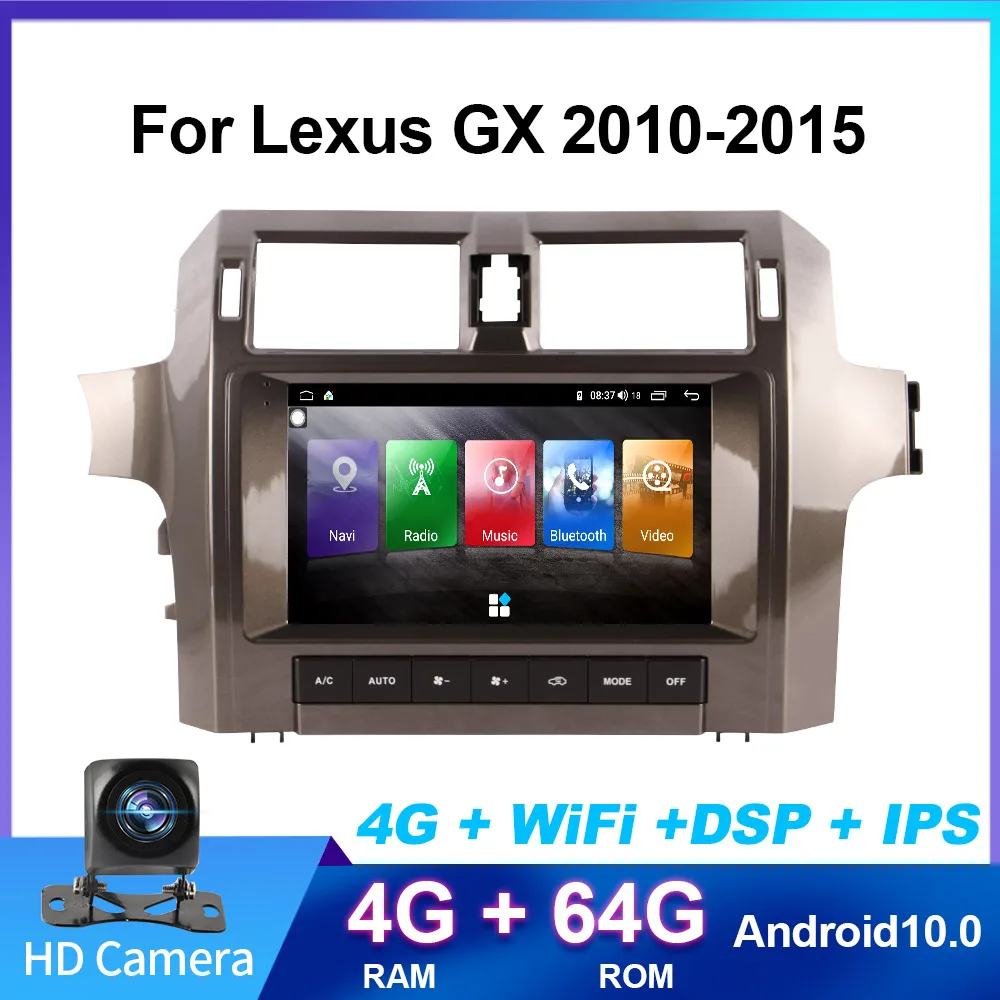 

Android 10.0 Car Multimedia Player 7 Inch For Toyota Land Cruzer navigation BT GPS Wifi DSP Carplay