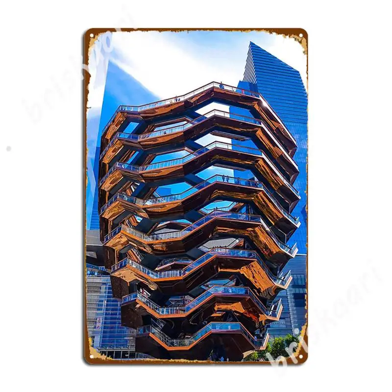 Hudson Yards Нью Йорк судна металлические знаки бляшки паб росписи Ретро жестяной знак
