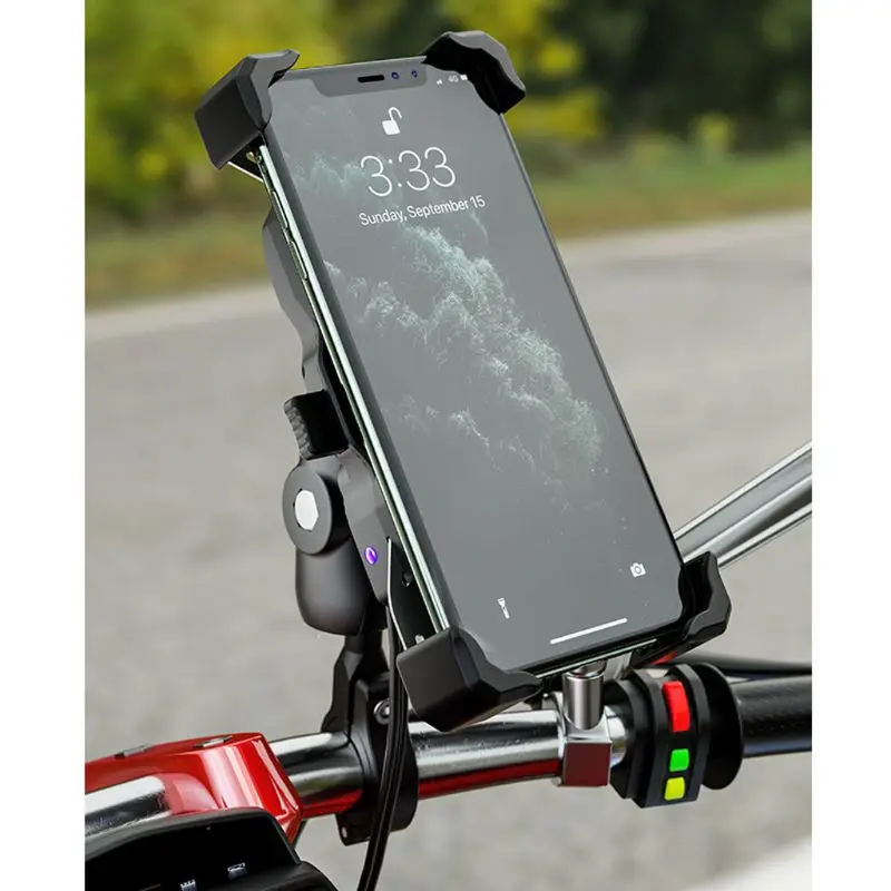 Elevated Version Waterproof 12V Motorcycle QC3.0 USB 15W Qi Wireless Charger Mount Holder Stand for Cellphone Mobile GPS | Мобильные