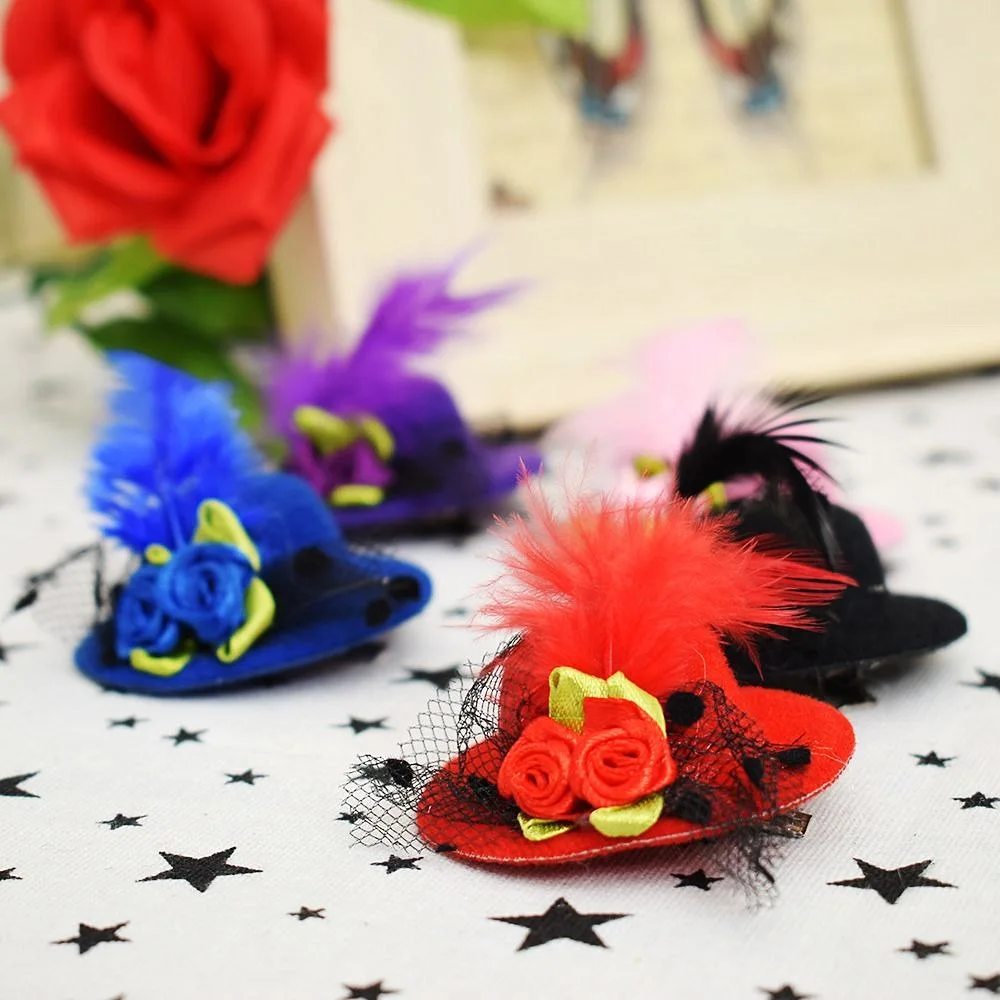 Заколки для волос в форме маленькой шапки двусторонние заколки с начесом детские