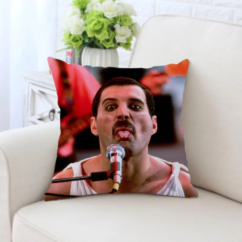 Наволочка Freddie Mercury квадратная декоративная шелковая наволочка на молнии для