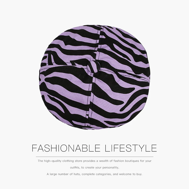 Осенне-зимний кожаный берет с рисунком коровы женский Британский ретро