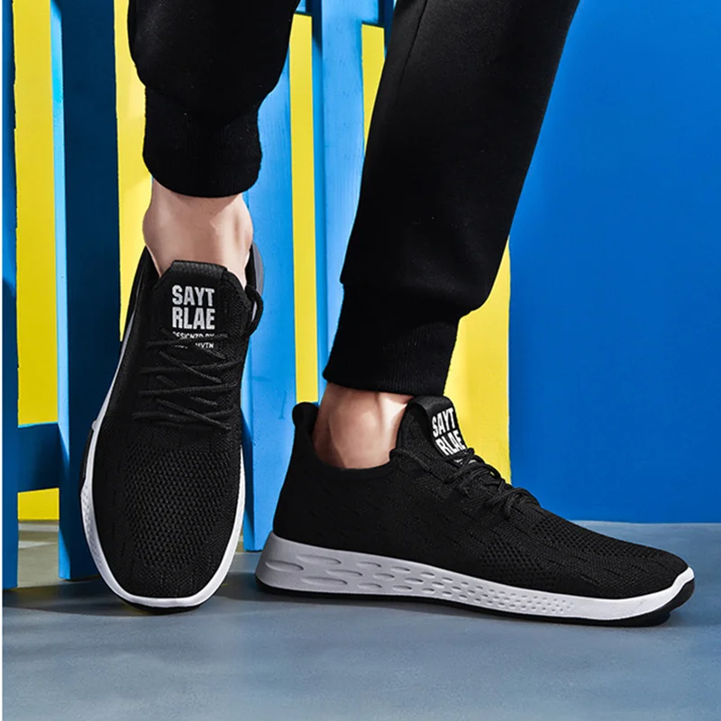 Men's Sport Running Shoes Spring Summer Flats Soft Sole Sneakers Breathable Mesh Outdoor Athletic Light Male | Спорт и
