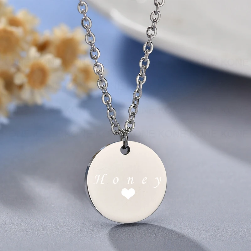 UZone индивидуальная гравировка имени фото ожерелье Персонализированная