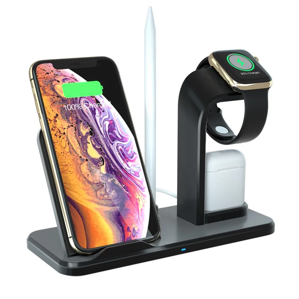 SZYSGSD 10 Вт Беспроводное зарядное устройство для iPhone X XS Max 8 Беспроводная зарядная площадка для Apple watch Быстрая зарядка для Samsang galaxy S9 s10