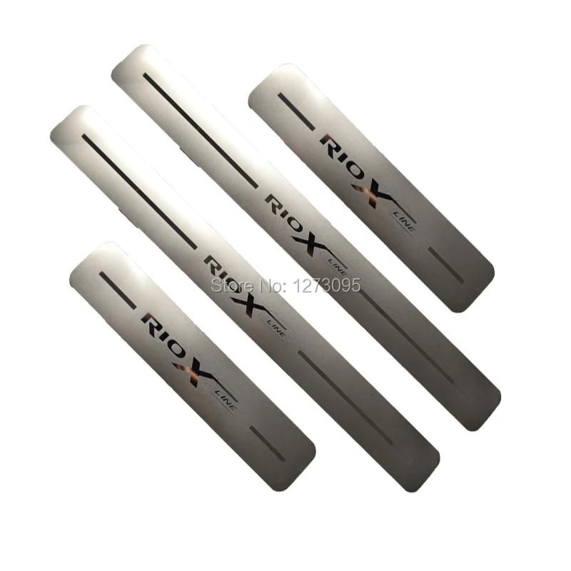 

For Kia Rio 3 4 5 X-Line XLine 2017 2018 2019 2020 Stainless Door Sill Scuff Plate Protectors Trim Cover Car Styling Accessories
