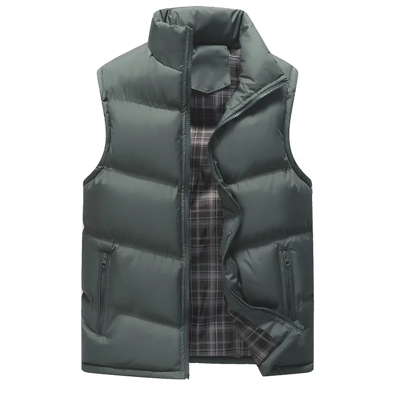 

Down Cotton Vest for Men Autumn Winter Korean Fashion Sports Casual Warm Vest Sleeveless Handsome Jacket Jacket Man