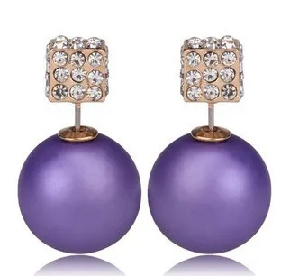 

New Fashion 16cm Pearl Round Square Personality Female Earrings 16 Colors Optional