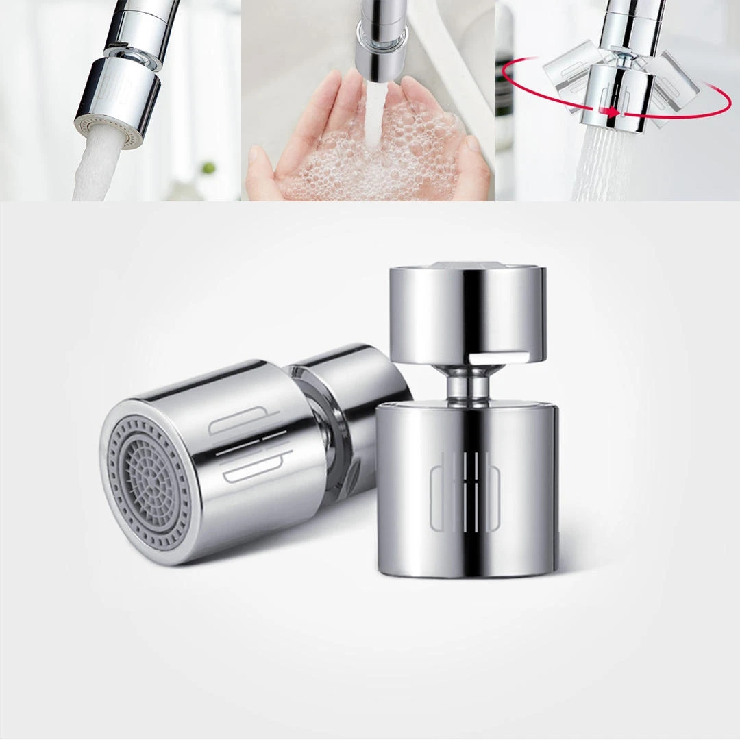 

Diiib Kitchen Faucet Bubbler Aerator Tap Nozzle 360-Degree Double Modes 2-Flow Splash-Proof Water Saving Filter
