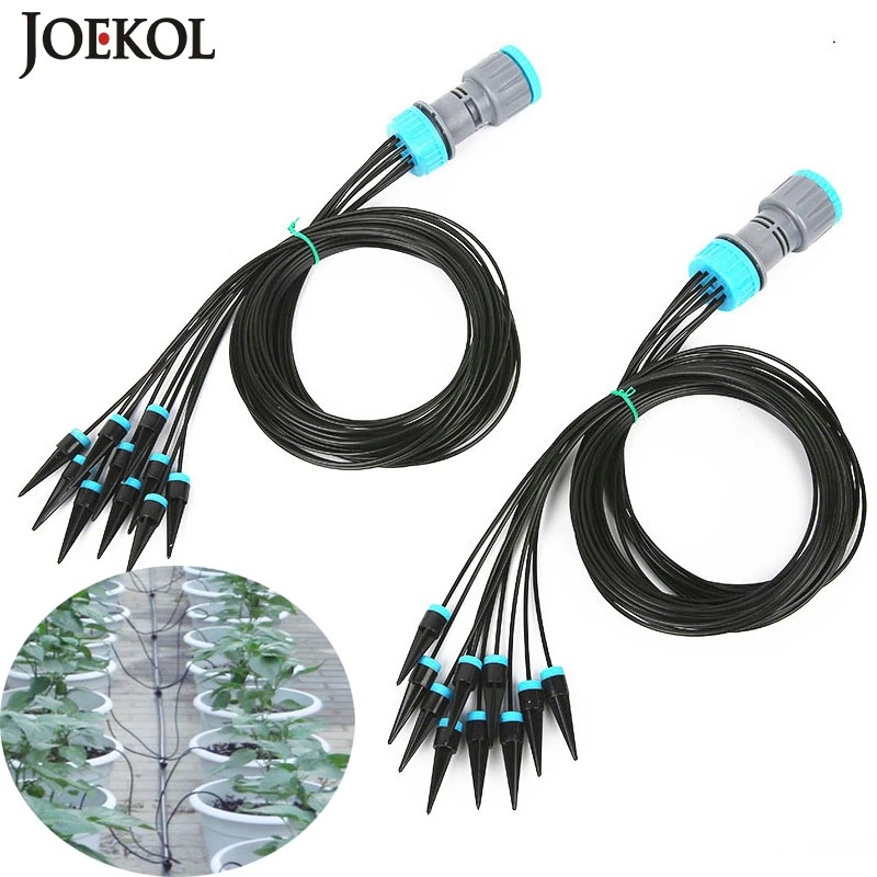 

10 шт., набор для капельного орошения, система полива растений, регулируемая Микросистема для орошения, водосберегающая система для сада, теп...