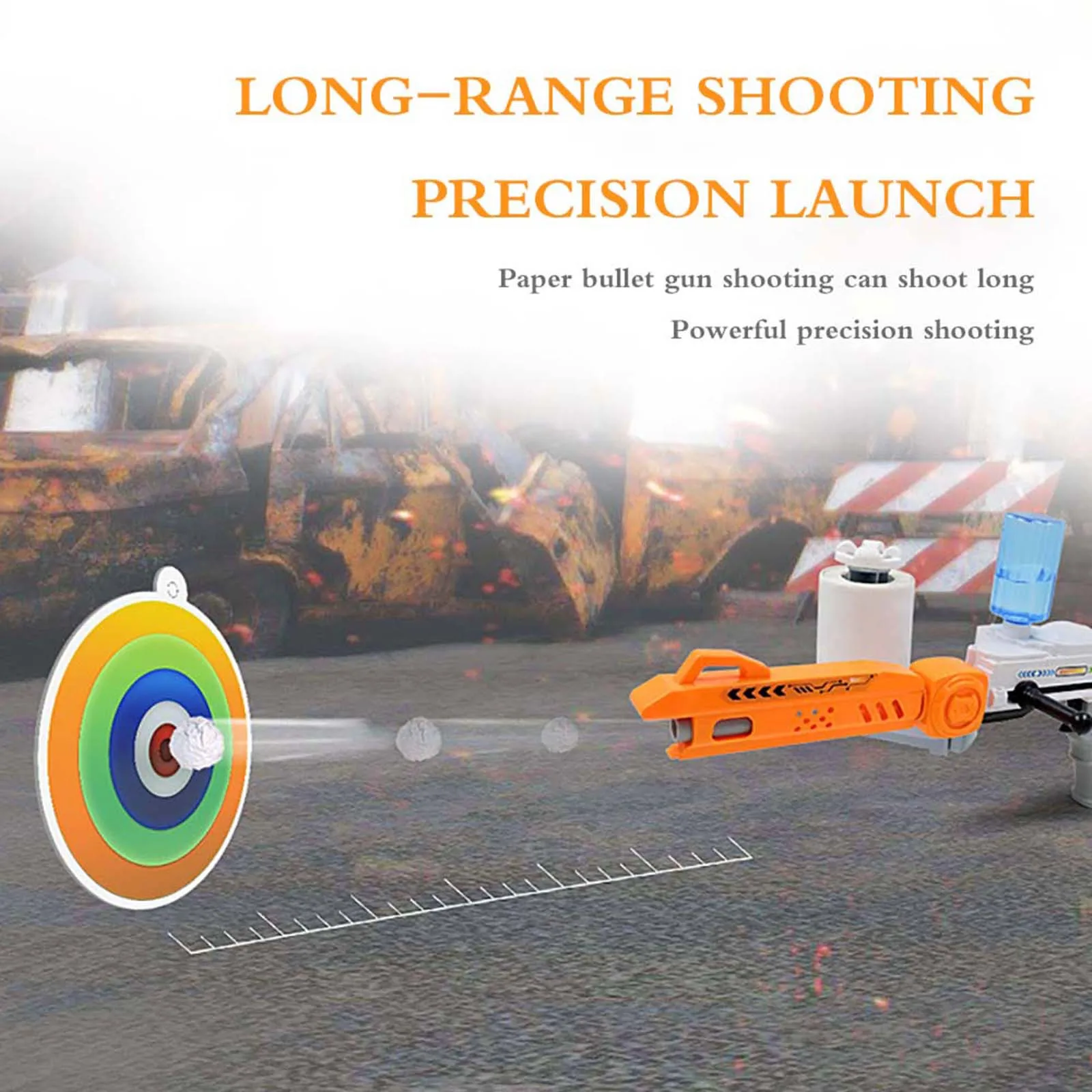 

Toilet Paper Launcher Toy Shooting Fast Wet Tissue Paper Shooting Toy Water Reservoir Funny Game Outdoor Kids Child Juguete