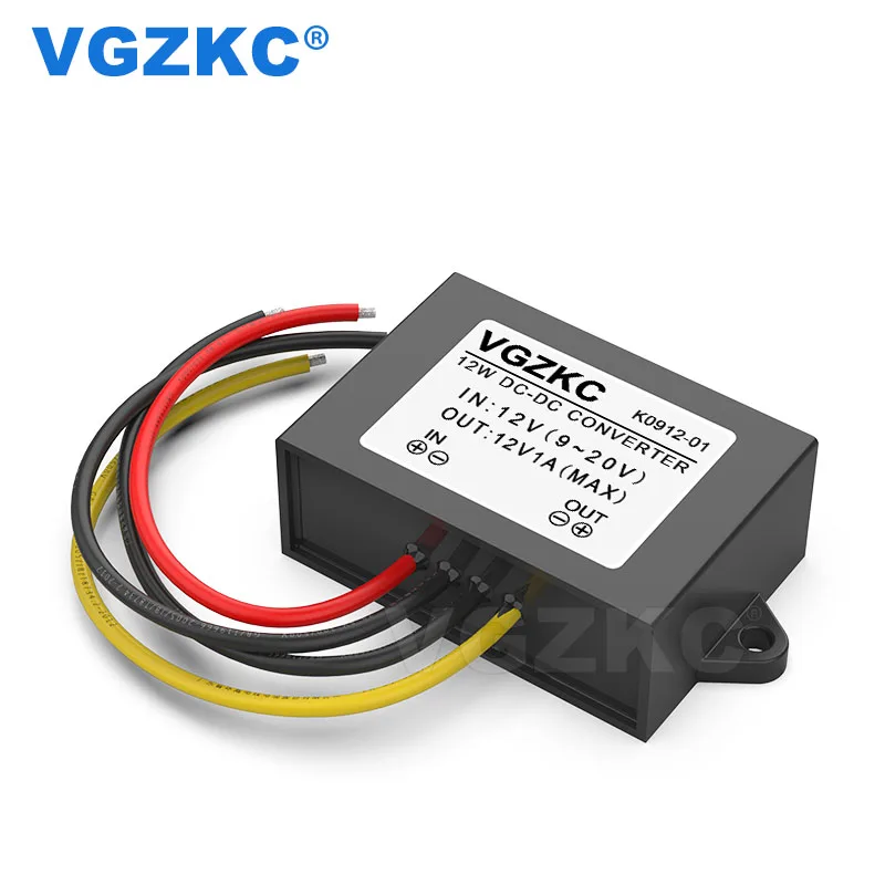 

12V to 12V 1A DC Power Regulator 9-20V to 12V 12W DC Power Module 12V to 12V Power Converter Waterproof