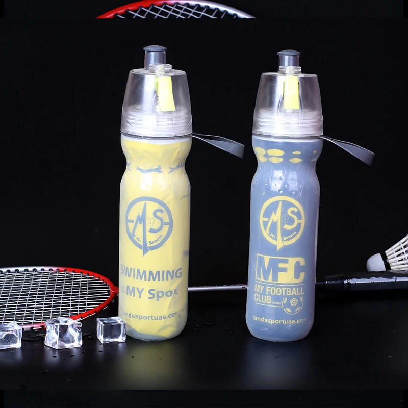 Креативный спортивный ПЭ холодный чайник двухслойный спрей бутылка для воды