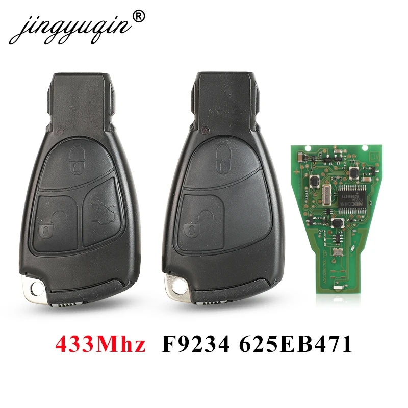 Jingyuqin 433 МГц 2/3 кнопки NEC дистанционный брелок для Mercedes Benz B C E ML S CLK CL 3B 3BT comptte ключ