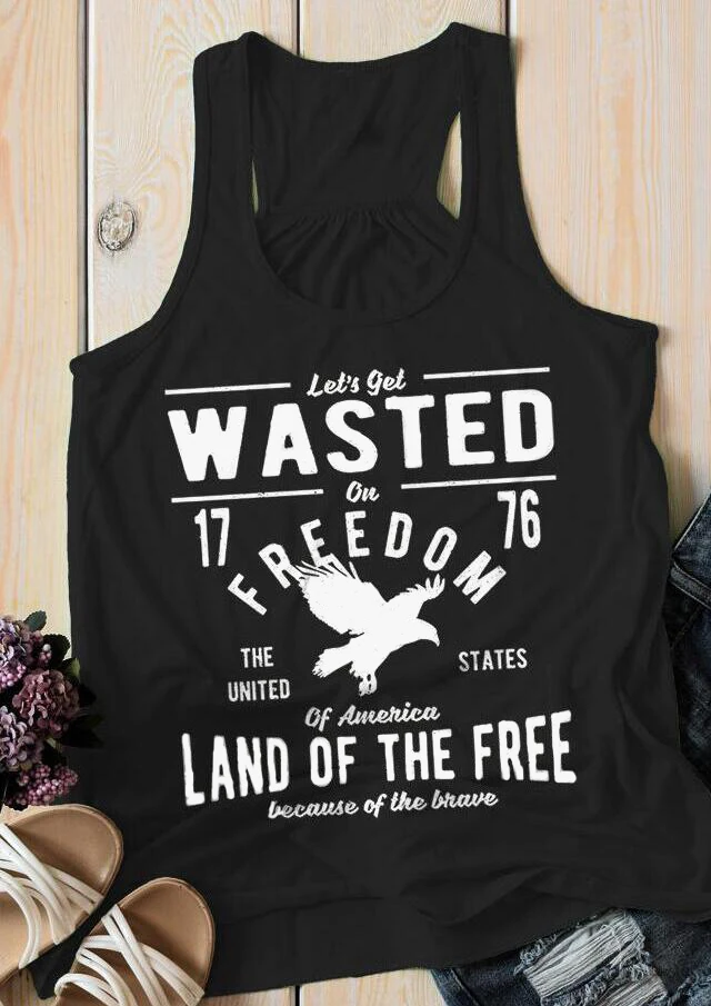 Пустая трата на свободу США Земля Свободных Из за храбрости жилет Модный