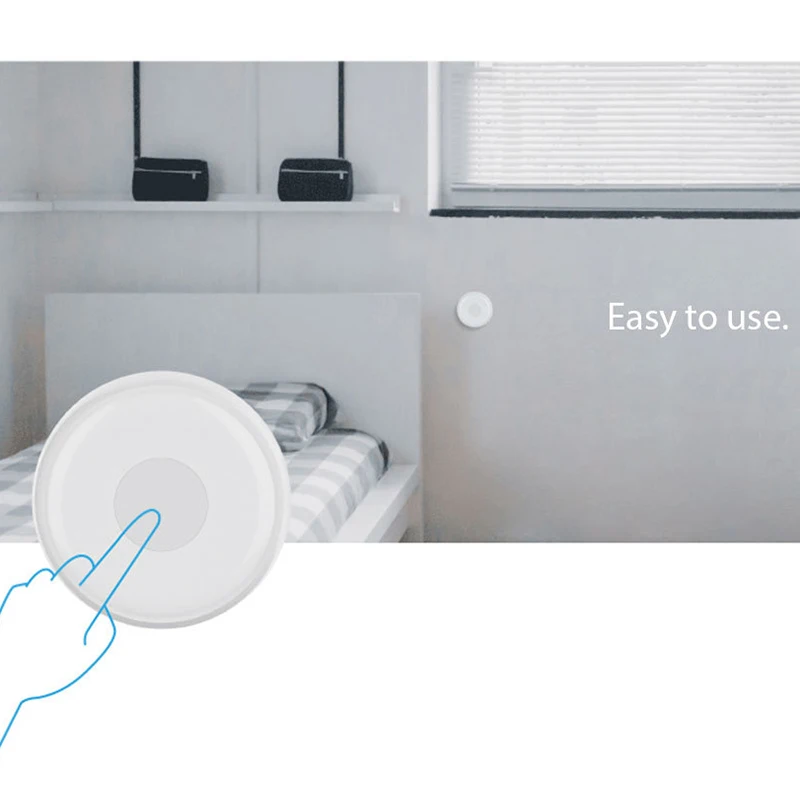 

Tuya Zigbee Wireless Remote Call Button SOS/Emergency Button Caregiver Pager for Bed/Chair/Floor Mat Fall Alarm Patient Elderly