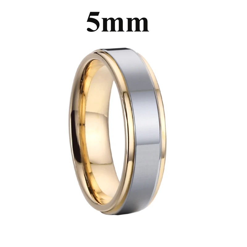 TC088 5mm Кольцо для пар, его и ее свадьба, ювелирные изделия из нержавеющей стали, любовь, помолвка, обручальные кольца, набор для мужчин и женщин - Цвет основного камня: TC088 5mm