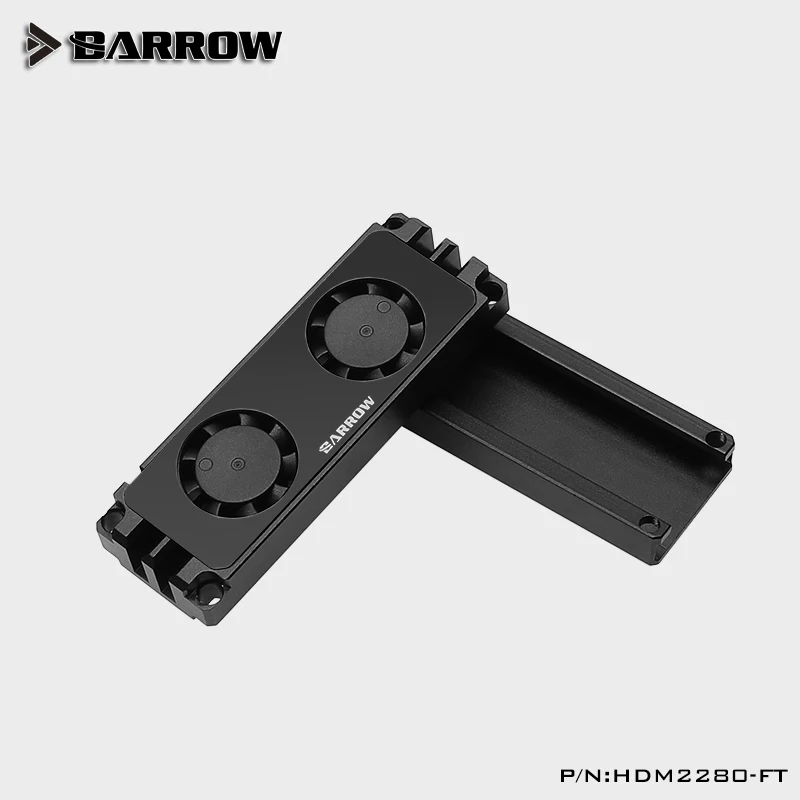 

Barrow 2280/22110PCIE SATA M2 SSD Water Block Double Sided Auxiliary Cooling Hard disk dual fan radiator HDM2280-FT