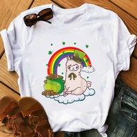 funny llama love sloth animal print t shirt clothes 2021 white causal tshirt femme summer fashion t shirt female harajuku shirt