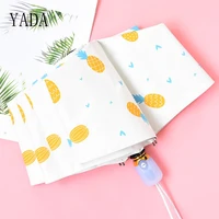 yada luxury cartoon fruit pineapple umbrella clear folding automatic umbrellas for children women uv rain ins umbrella yd200039