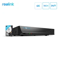 4k humancar detection reolink 16ch nvr 4mp 5mp poe network video recorder with 3tb hdd for reolink hd ip cameras rln16 410