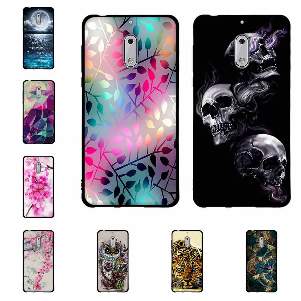 Модные чехлы для Nokia 6 тонкий силиконовый задний бампер чехол с романтичным