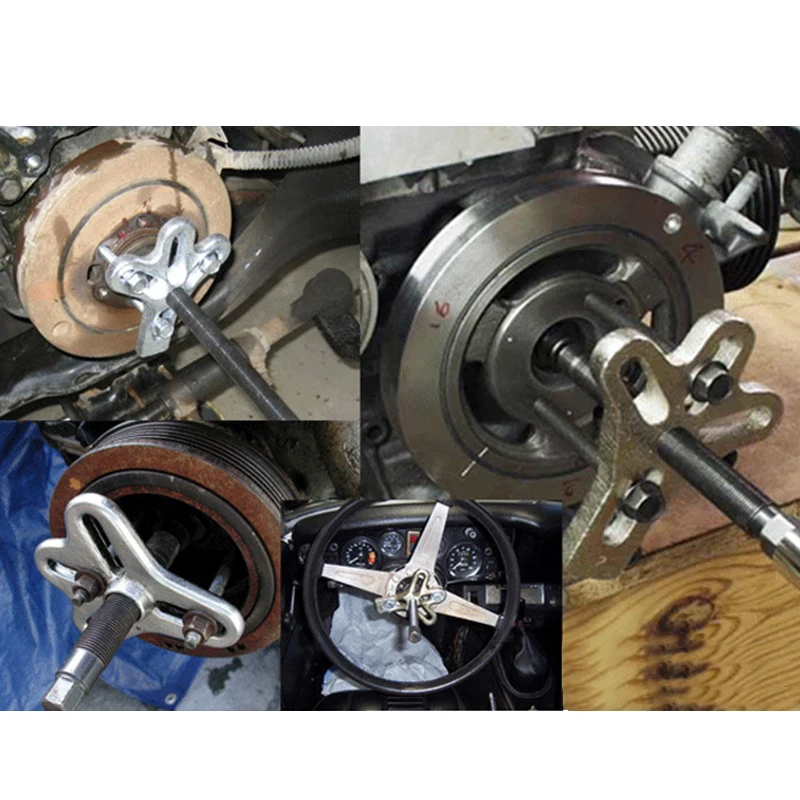 

13pcs/set Bearing Puller Harmonic Balancer Steering Wheel Removal Set Car Tool Crankshaft Gear Bearing Pullery Repair Kit