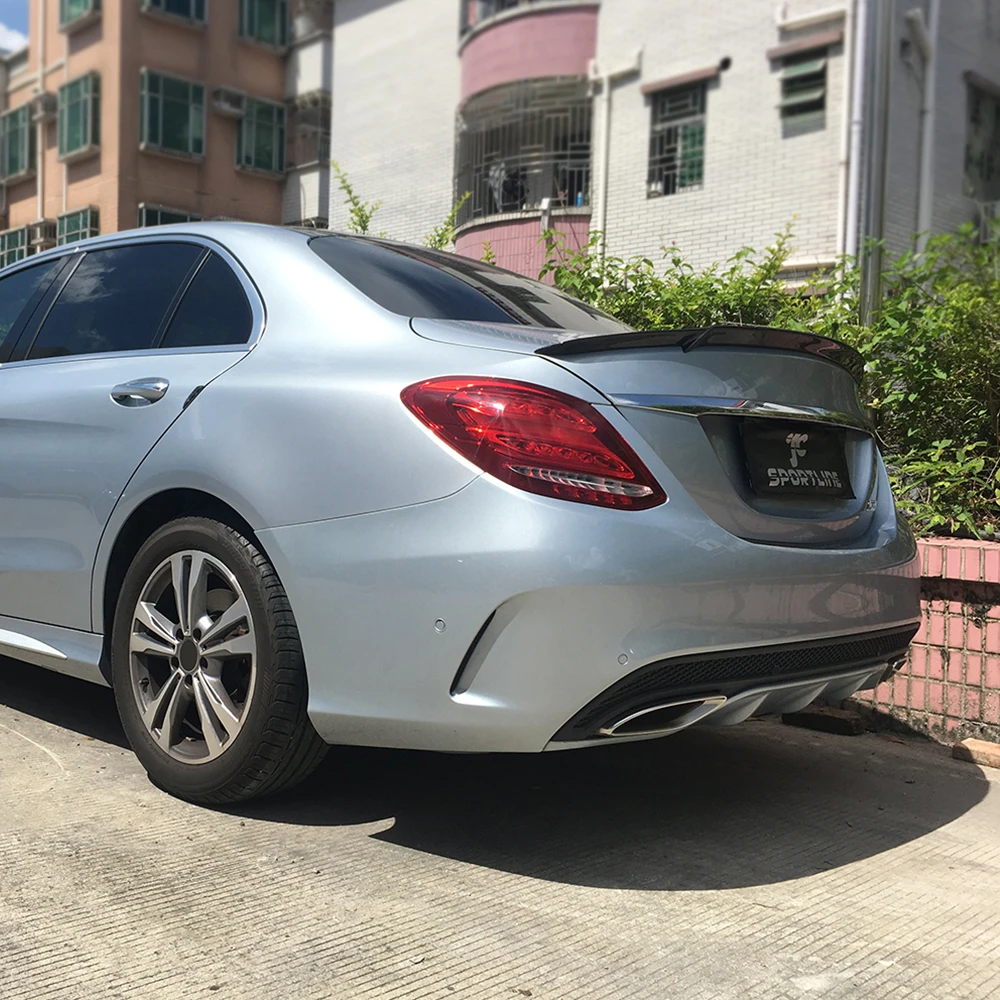 Задний спойлер из углеродного волокна для Mercedes Benz W205 C200 C250 C300 C350 C63 AMG Sedan 4 Door 2014