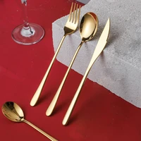 spklifey gold cutlery set fork stainless steel spoon kitchen dessert dinner fork spoon knife set dinnerware tableware set