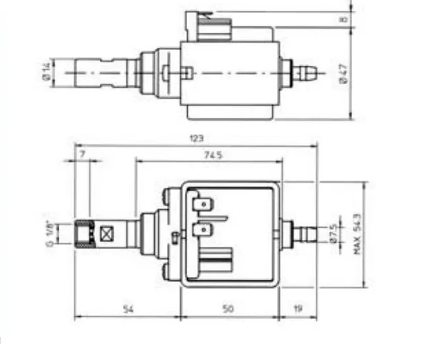 AC 230V Аутентичные Кофе машина соленоидный Насос медицинское оборудование стиральная машина ULKA EX4GW электромагнитный насос