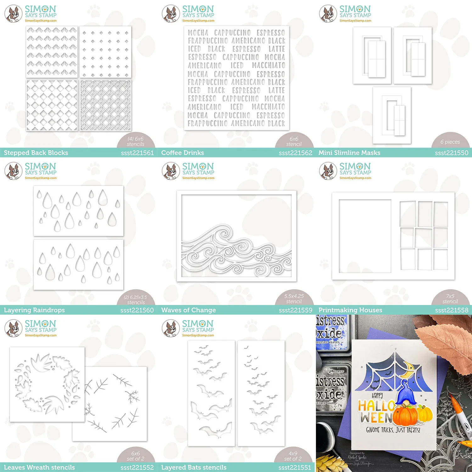 

Трафарет с элементами для Хэллоуина, шаблон для скрапбукинга «сделай сам», фотоальбом, товары для рукоделия, декор ручной работы