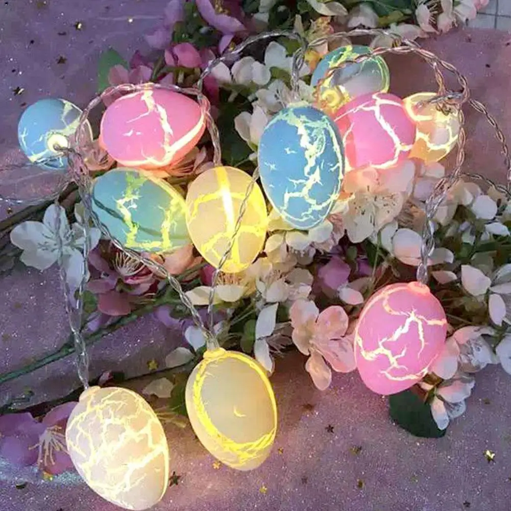 

Easter Egg Shape 10 LED Decorative Hanging Light Easter Bunny Battery Light String Ligh Happy LED LED Easter Box Chick Orna G4T9