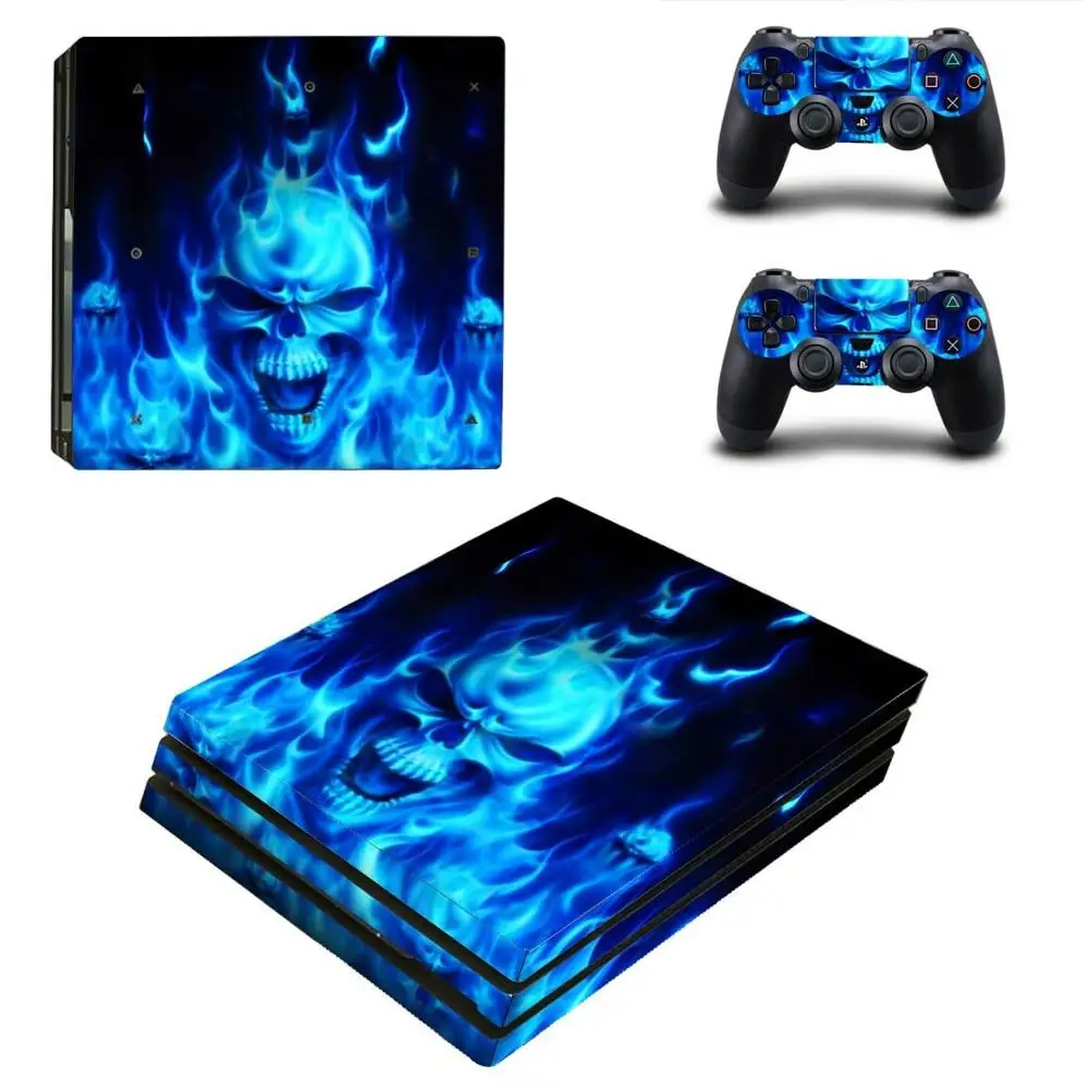 PS4 Pro Blue Flame sticker s PS 4 Play station стикер для кожи Pegatinas playstation консоль и