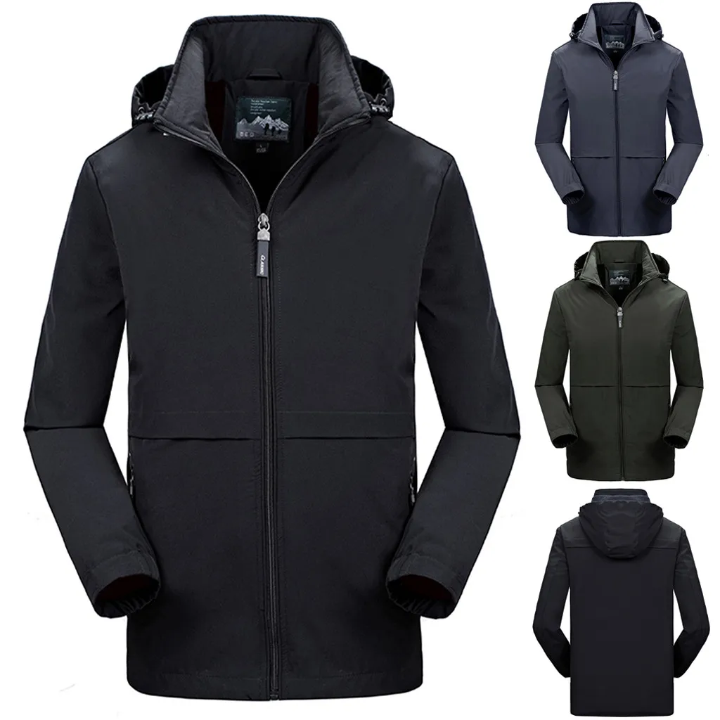 Водонепроницаемые мужские куртки для пешего туризма ветрозащитные улицы