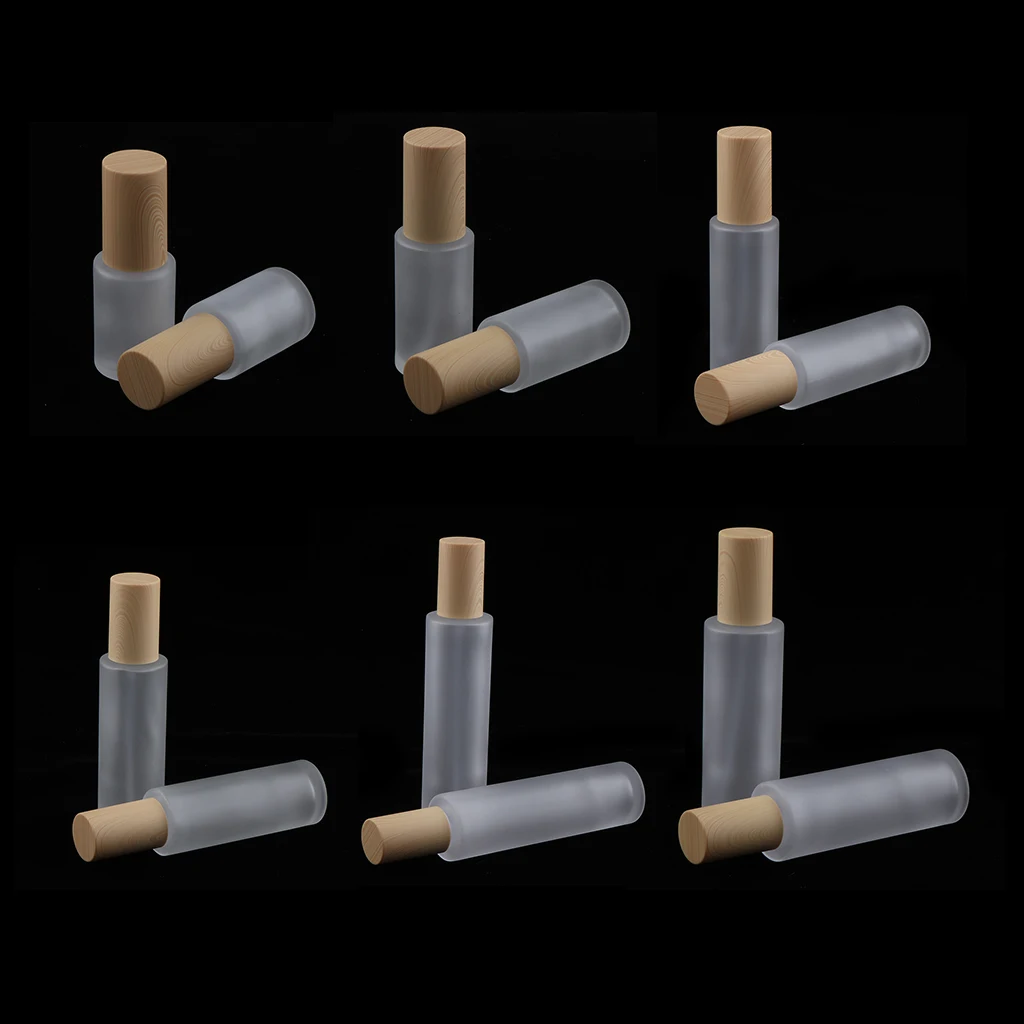 

2PCS Empty Glass Emulsion Perfume Bottles Pump Press Lotion Bottles Containers