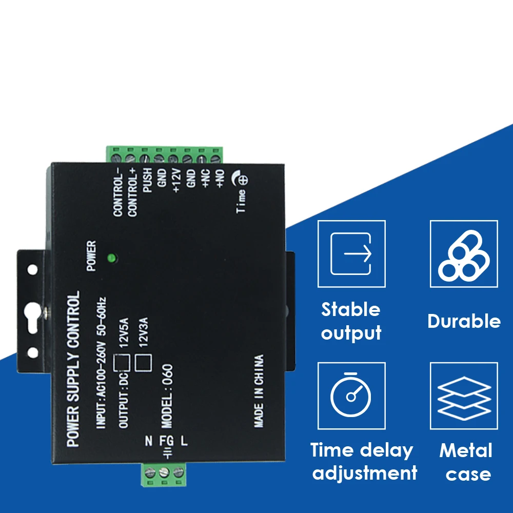 

Mini Power Supply Door RFID Fingerprint Access Control Machine Supplier 12V Adapter AC Covertor DC 3A 5A 100~260V System