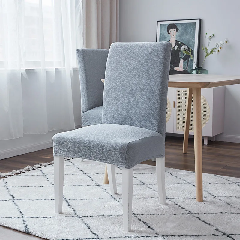 

Waterproof elastic chair cover Seersucker upholstery custom textile covering Non-slip solid color one-piece fabric chair cover