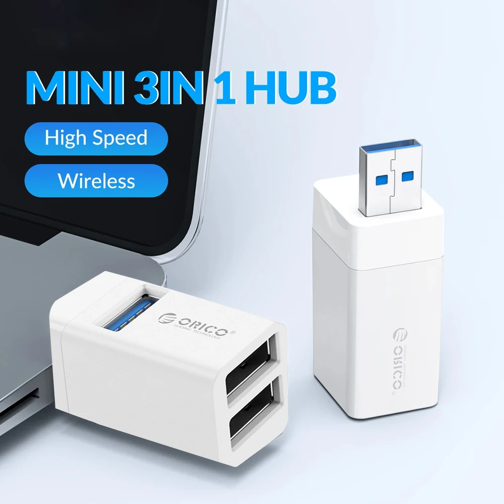 

Высокоскоростной мини-Концентратор ORICO, 3 порта usb-хаб Mini USB 2,0/3,0, разветвитель, разветвитель, встроенный мини-концентратор для настольного ко...