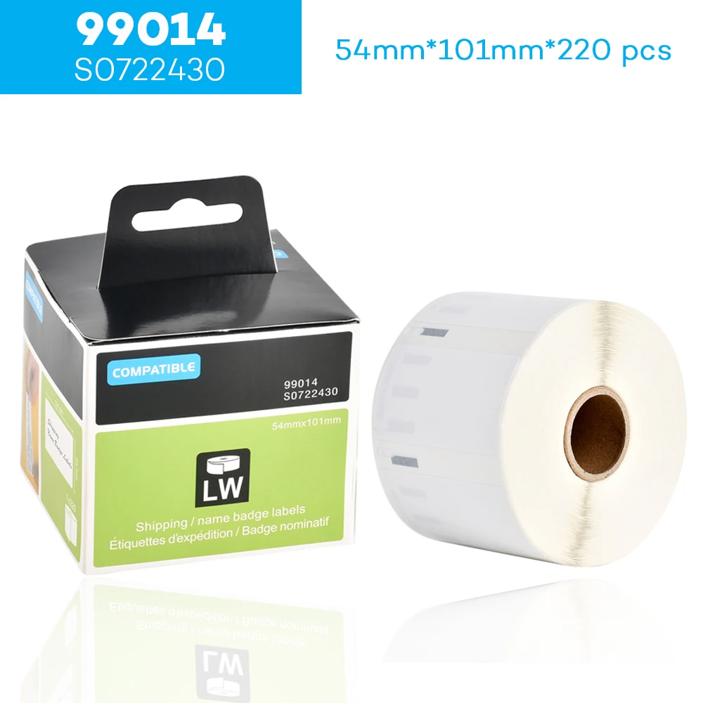 CIDY 1 ROLLS LW 99014 For Dymo Labelwriter 450 Label Printer Label Maker Tapes Address Sticker 101mm*54mm Label Writer Plastic