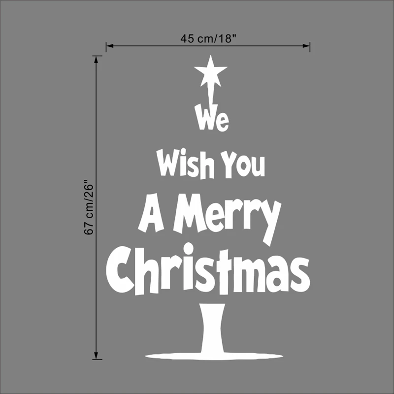 Мы желаем вам счастливого Рождества цитаты &quotдерево&quot наклейки на стену для