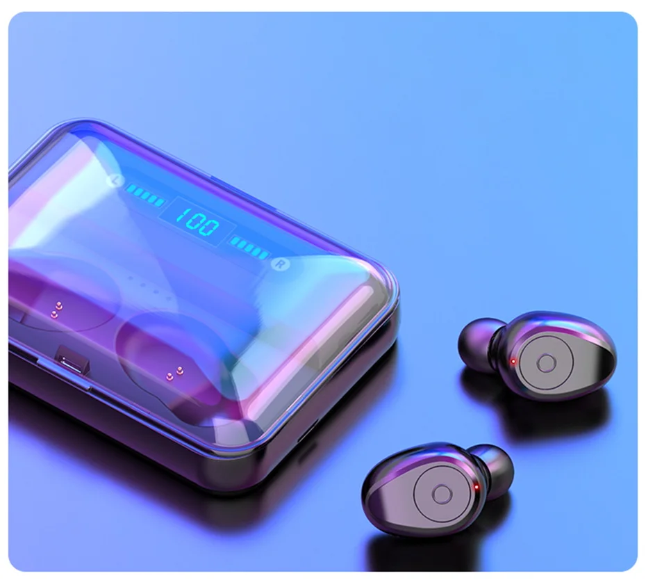 Наушники для ТВ Беспроводной, bluetooth-гарнитура с микрофоном стерео наушники мини в ухо двойной микрофон с зарядной коробкой