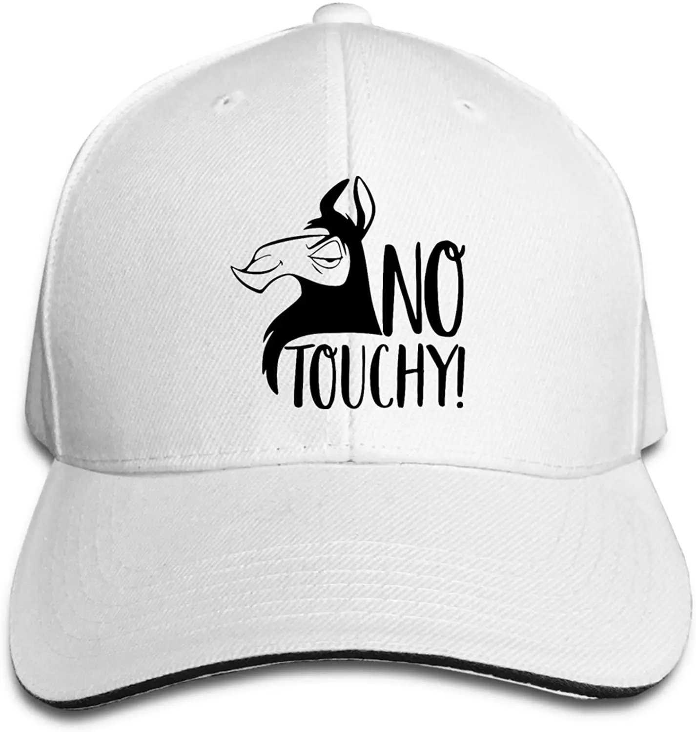 

No Touchy Sandwich Hat Printed Baseball Cap Headgear Unisex Outdoor Casquette Black
