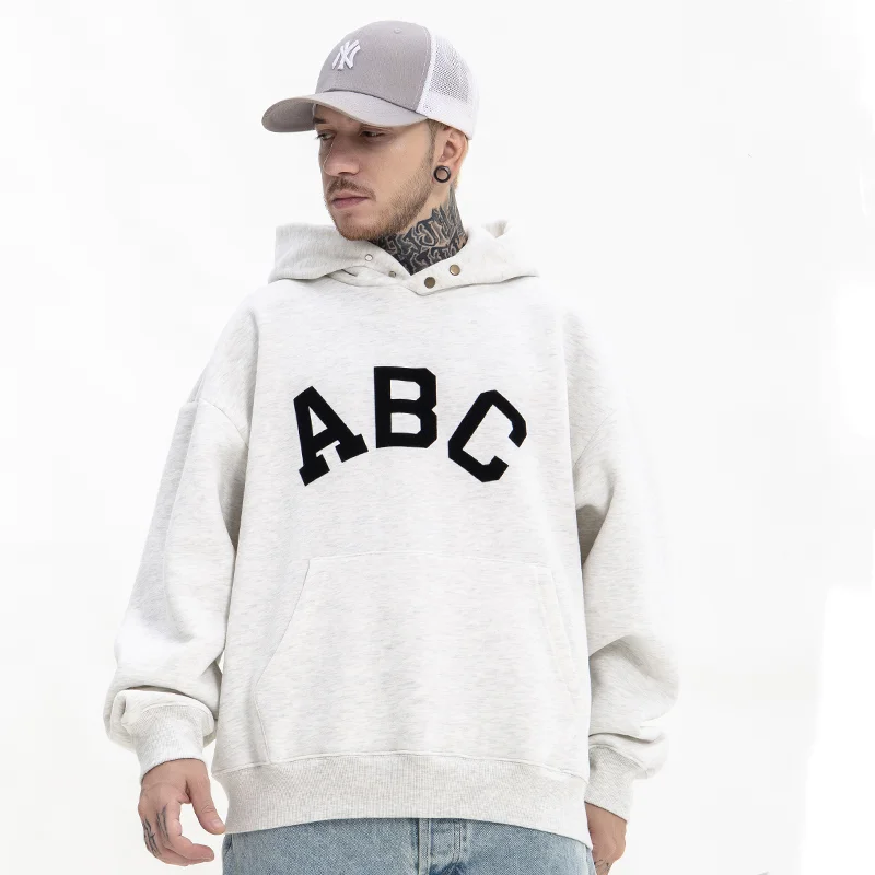 

Streetwear Men's Oversized Hoodie Letter Offset Printing 2021 Winter Hooded Sweatshirt Fashion Casual Pullover Cotton Clothing