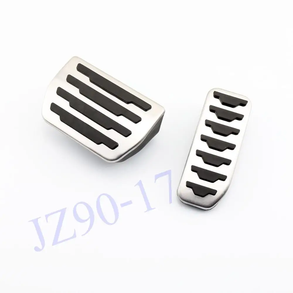 AT pedal 2pcs Set Авто педаль тормоза наклейки подходят для Land Rover Discovery Sport Range Rover Evoque Jaguar XE XF F-Pace стильные накладки - Название цвета: AT pedal 2pcs Set