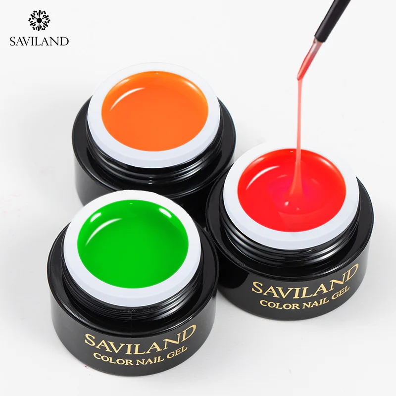SAVILAND светится в темноте паучий гель для ногтей Радужный креативный