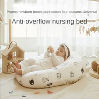8065cm newborn baby sleep pillow anti baby spit milk crib cot sleep positioning wedge anti reflux cushion cotton pad mat