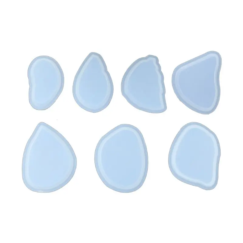 

7Pcs/Set Crystal Epoxy Tags Silicone Mould Pendant Casting Mold Handmade Crafts