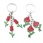 Модный брелок в виде Розы, брелок для ключей с тюльпаном, брелки для женщин, держатель высокого качества, брелок для ключей, брелок для сумки