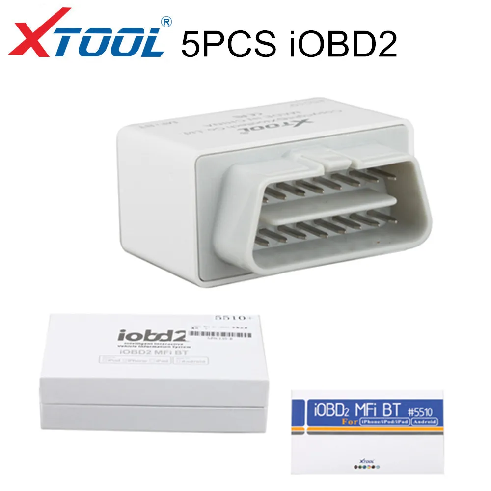 5 шт. XTOOL iOBD2 Auto сканер Bluetooth OBD2/EOBD (система бортовой диагностики диагностический